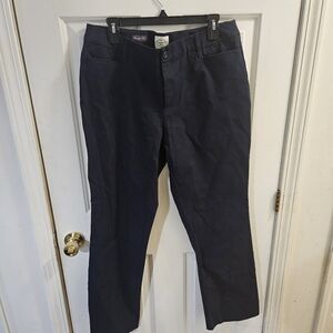 St John's Bay Women's Straight Leg Pants, Blue, Size 14